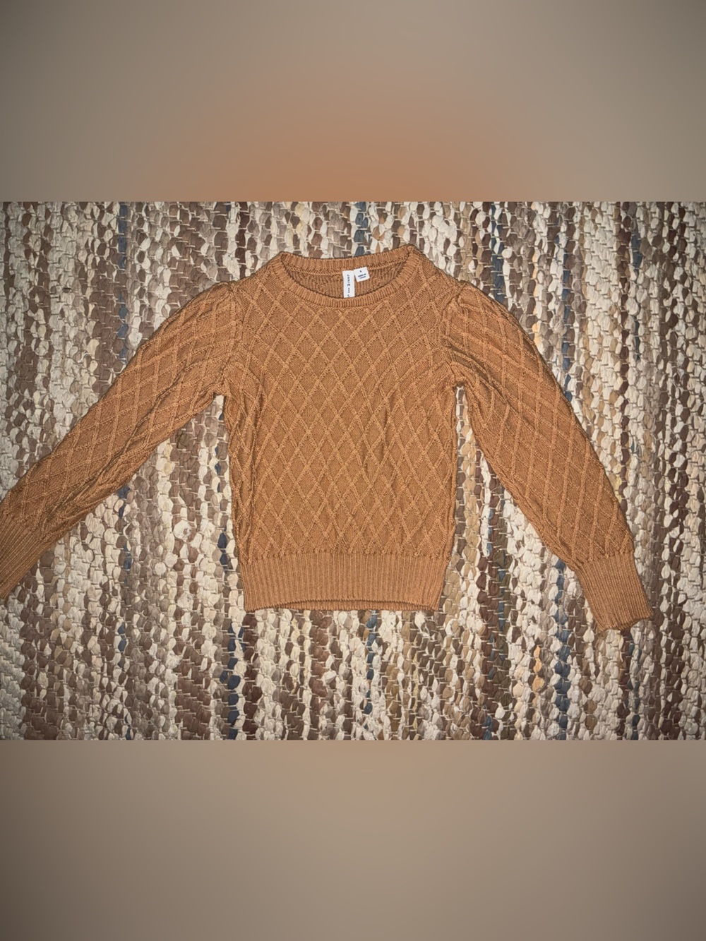 Janie and Jack Tan Cable Knit Pullover Sweater